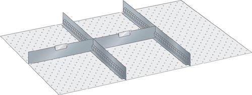 Schubladenunterteilungsmaterial Front-H.75mm 12 Trenn-/5 Schlitzwände || VE = 1 ST