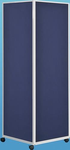 Litfasssäule B620xH1800mm fahrbar Textilbezug königsblau || VE = 1 ST