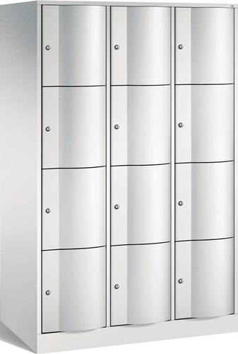 Fächerschrank Stahlbl.lichtgrau/lichtgrau H1950xB1150xT640mm 3x4 Abt. || VE = 1 ST