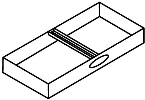 Hängerahmen DIN A4 quer m.Auszugssperre f.Rolladenschrank 1000mm || VE = 1 ST