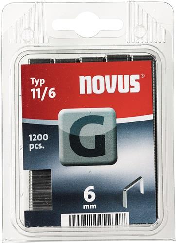 Flachdrahtklammer G Typ 11 B10,6xL6mm Draht-B.1,25mm 1200St./Pack.NOVUS || VE = 1 SB