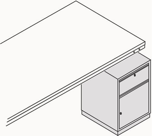 Schrankeinheit H785xB535xT600mm grau 1 Schubl.Einfachauszug ROCHOLZ || VE = 1 ST