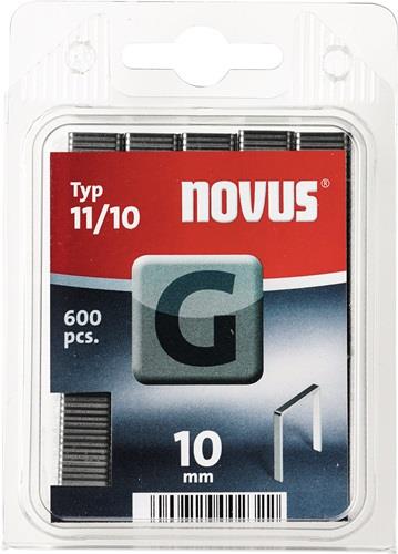 Flachdrahtklammer G Typ 11 B10,6xL10mm Draht-B.1,25mm 600St./Pack.NOVUS || VE = 1 SB