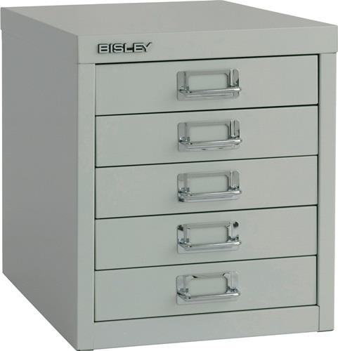 Schubladenschrank MultiDrawer™ H325xB279xT380mm lichtgrau 5 Schubl.BISLEY || VE = 1 ST