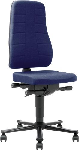 Arbeitsdrehstuhl All-In-One Highline Rollen Stoffpolster blau 450-600mm BIMOS || VE = 1 ST