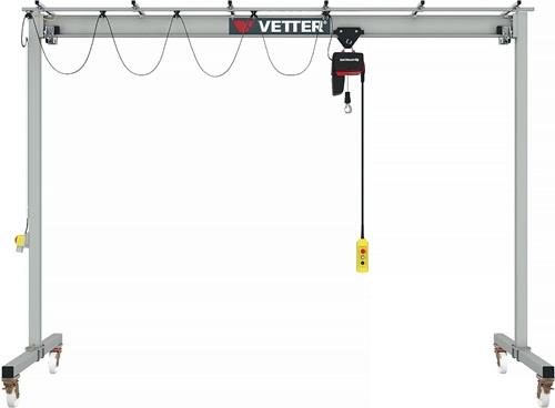 Portalkran STA Trgf.1000kg lichte B.4000mm Bau-H.3240mm m.E-Zug u.Rollfahrwerk || VE = 1 ST