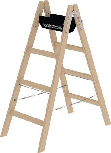 Sprossenstehleiter 2x4 Sprossen HO Leiterlänge 1230mm Arbeits-H.b.ca.2500mm MUNK || VE = 1 ST