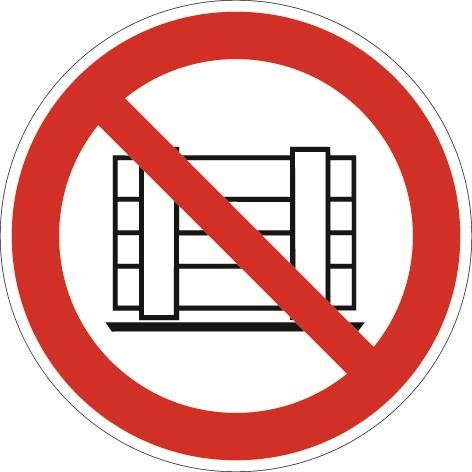 Verbotszeichen ASR A1.3/DIN EN ISO 7010 Abstellen od. Lagern verboten Folie || VE = 1 ST