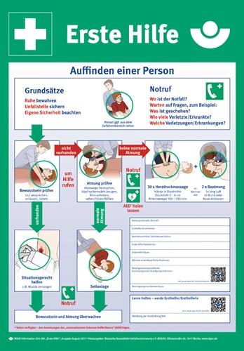 Erste-Hilfe-Plan n.DGUV Information 204-001 L410xB590mm Ku. || VE = 1 ST