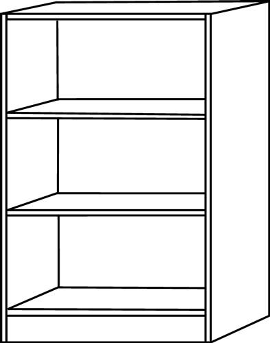 Regal H1270xB800xT400mm weiß 3 OH || VE = 1 ST