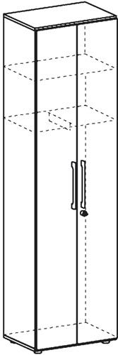 Garderobenschrank H2160xB800xT420mm Ahorndekor 2Türen,2Ablagen abschl.GERAMÖBEL || VE = 1 ST