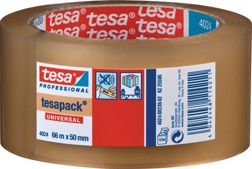 Verpackungsklebeband PP tesapack® 4024 farblos L.66m B.50mm Rl. || VE = 6 RL