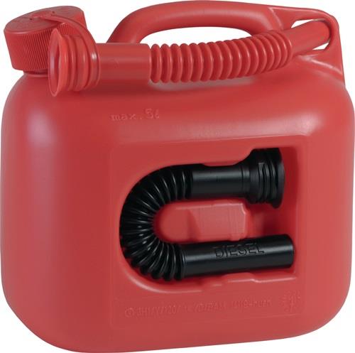 Kraftstoffkanister PREMIUM Inh.5l rot 2 Auslaufrohre || VE = 1 ST