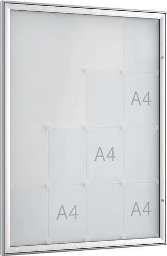 Drehtürschaukasten 16 x DIN A4 B930xH1275mm Rahmen eck.f.Innenber.WSM || VE = 1 ST