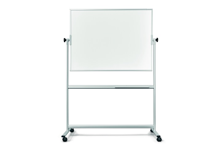 Whiteboard B1200xH900mm lack.fahr-und drehb.magnethaftend m.Aluminiumrahmen
