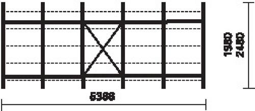 Kragarmregal H1980xB5366xT500mm 5 Felder eins.Trgf.5250kg BITO || VE = 1 ST