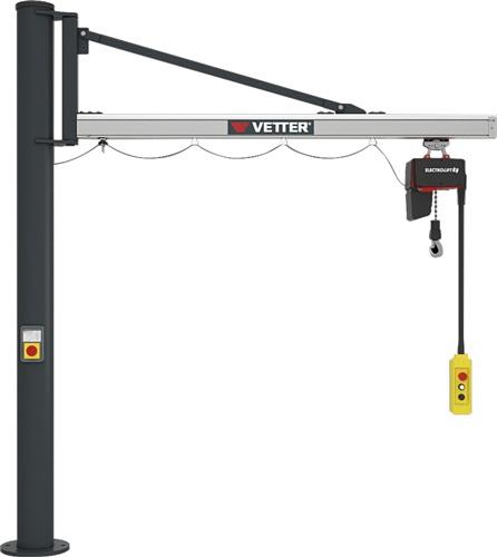 Säulenschwenkkran UNILIFT Trg250kg A.3895mm Verbundanker-Sys./E-Kettenz.270Grad || VE = 1 ST