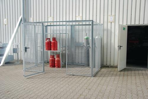 Gasflaschencontainer B3100xT2100xH2190mm m.Dach BAUER || VE = 1 ST