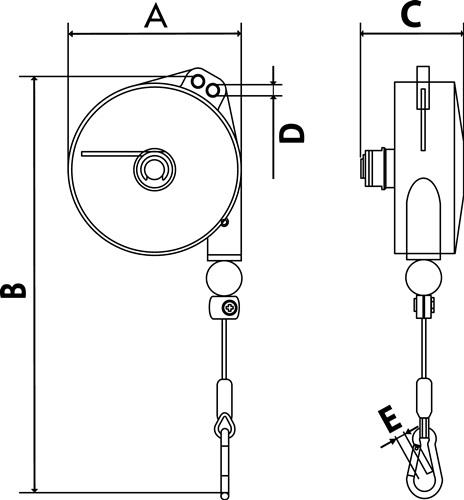 Federzug Trgf.6-8kg Seillänge 2,0m Seil-D.2,0mm PLANETA || VE = 1 ST