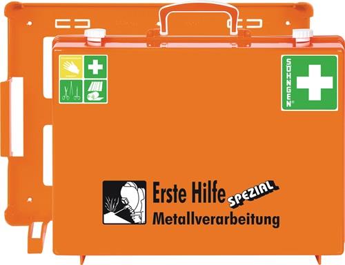 Erste Hilfe Koffer Beruf SPEZIAL Metallverarbeitung B400xH300xT150ca.mm orange || VE = 1 ST