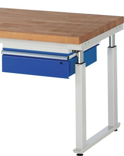 Unterbauschrank H175xB525xT650mm lichtgrau/enzianblau 1 Schubl.Einfachauszug RAU || VE = 1 ST