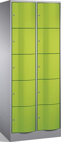 Fächerschrank Stahlbl.lichtgrau/lichtgrau H1950xB770xT540mm 2x5 Abt. || VE = 1 ST