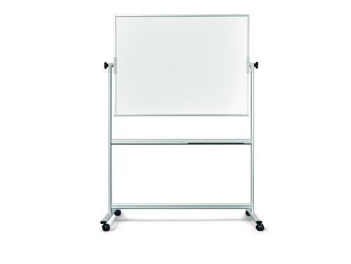 Whiteboard B1200xH900mm lack.fahr-und drehb.magnethaftend m.Aluminiumrahmen || VE = 1 ST