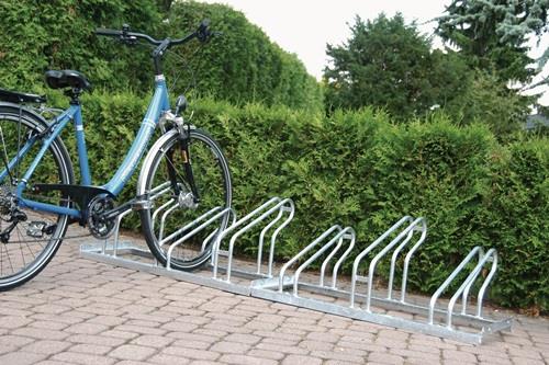 Fahrradbügelparker 1-s.90Grad verz.Anz.Radstände 3 z.Schr.zerlegt || VE = 1 ST