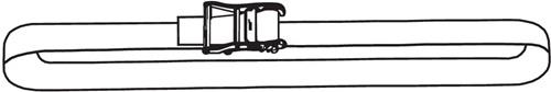 Ratschen-Zurrgurt DIN 12195-2 L.4m B.50mm 1-tlg.m.Ratsche LC U 2000 daN || VE = 1 ST