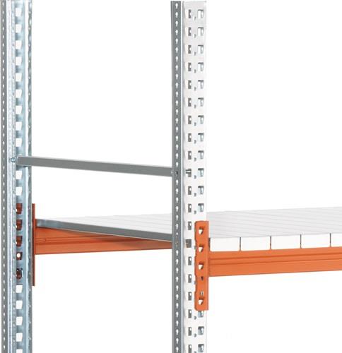 Fachbode Stahlbl.Schwerlastregal B2700xT800mm verzinkt/rotorange Trgf.2400kgMETA || VE = 1 ST