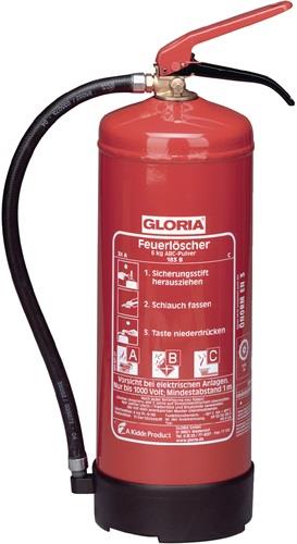 Dauerdruck-Pulverfeuerlöscher PD 12 G A 12kg Brandkl.55 A 233 B C m.Wandh.GLORIA || VE = 1 ST