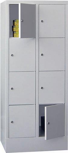 Fächerschrank H1518xB600xT500mm Anz.Fächer 2x4 RAL 7035 RAL 7035 PAVOY || VE = 1 ST