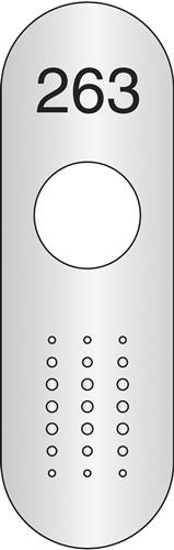 Schranknummerierung Evolo PLUS Ku.m.Türschutz silber || VE = 1 ST