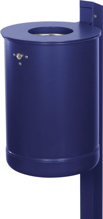 Abfallbehälter H460xØ380mm 50l kobaltblau ungelocht m.Rechteckständer RENNER